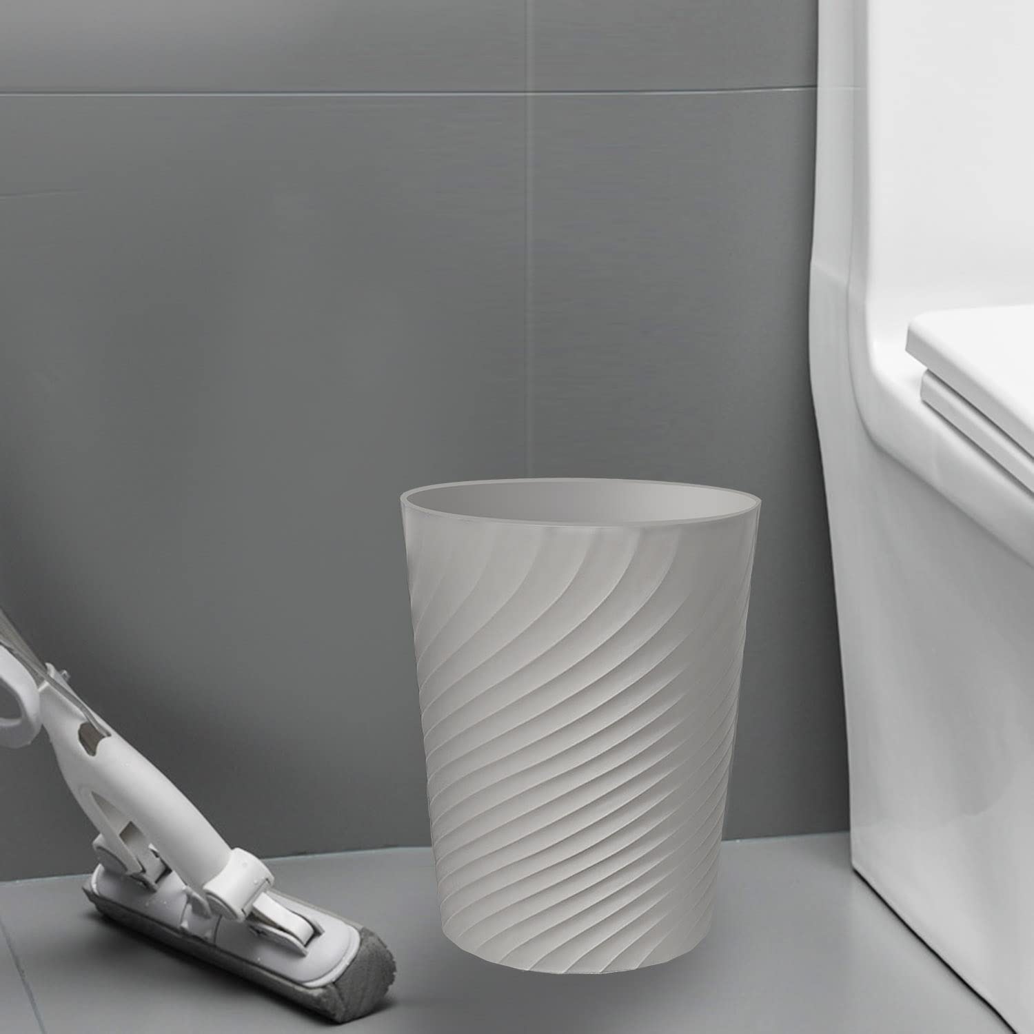 1.8 Gallon Small Trash Can Wastebasket Recycling Bin Slim Profile