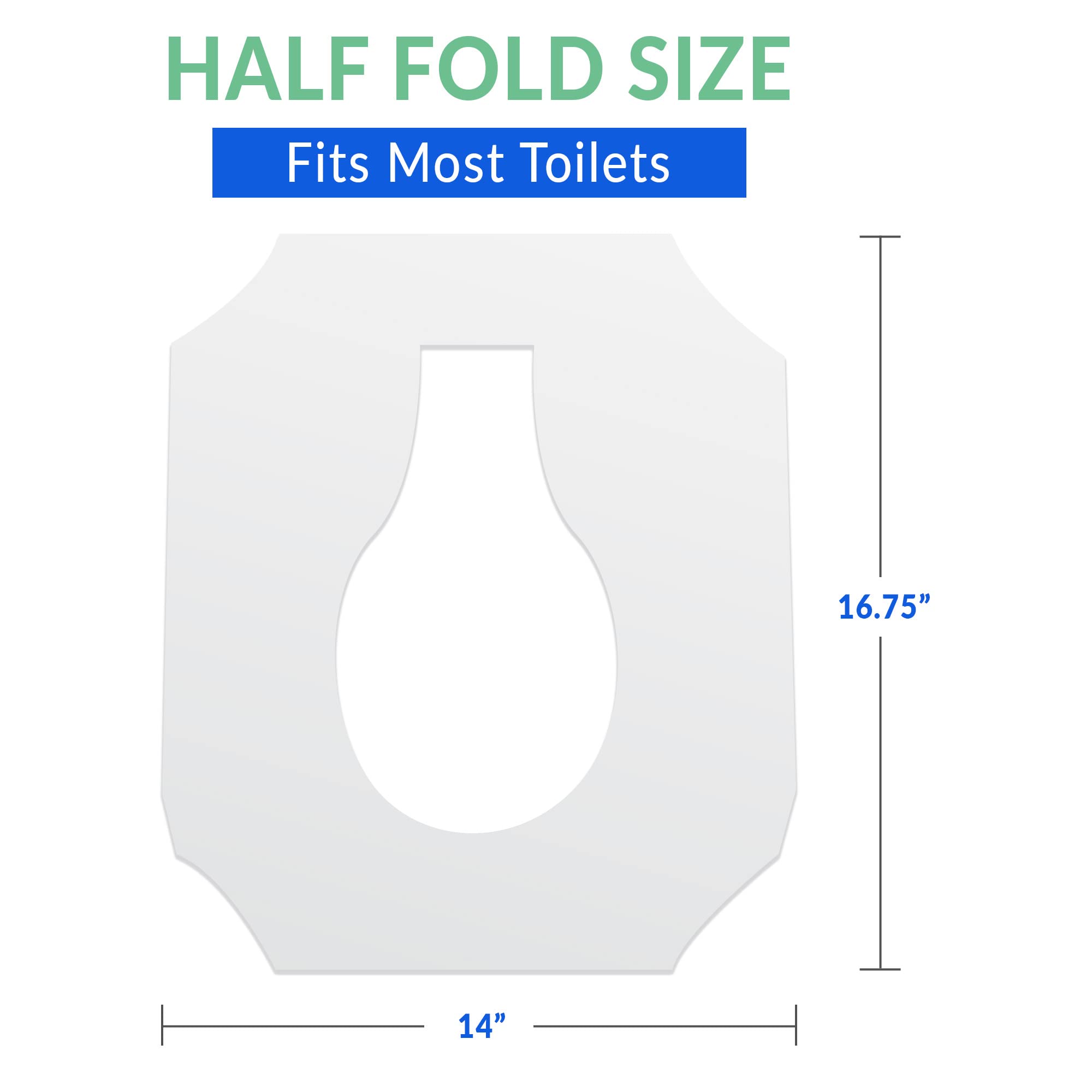 Disposable Toilet Seat Covers (2000 Pcs, 8 Packs of 250)