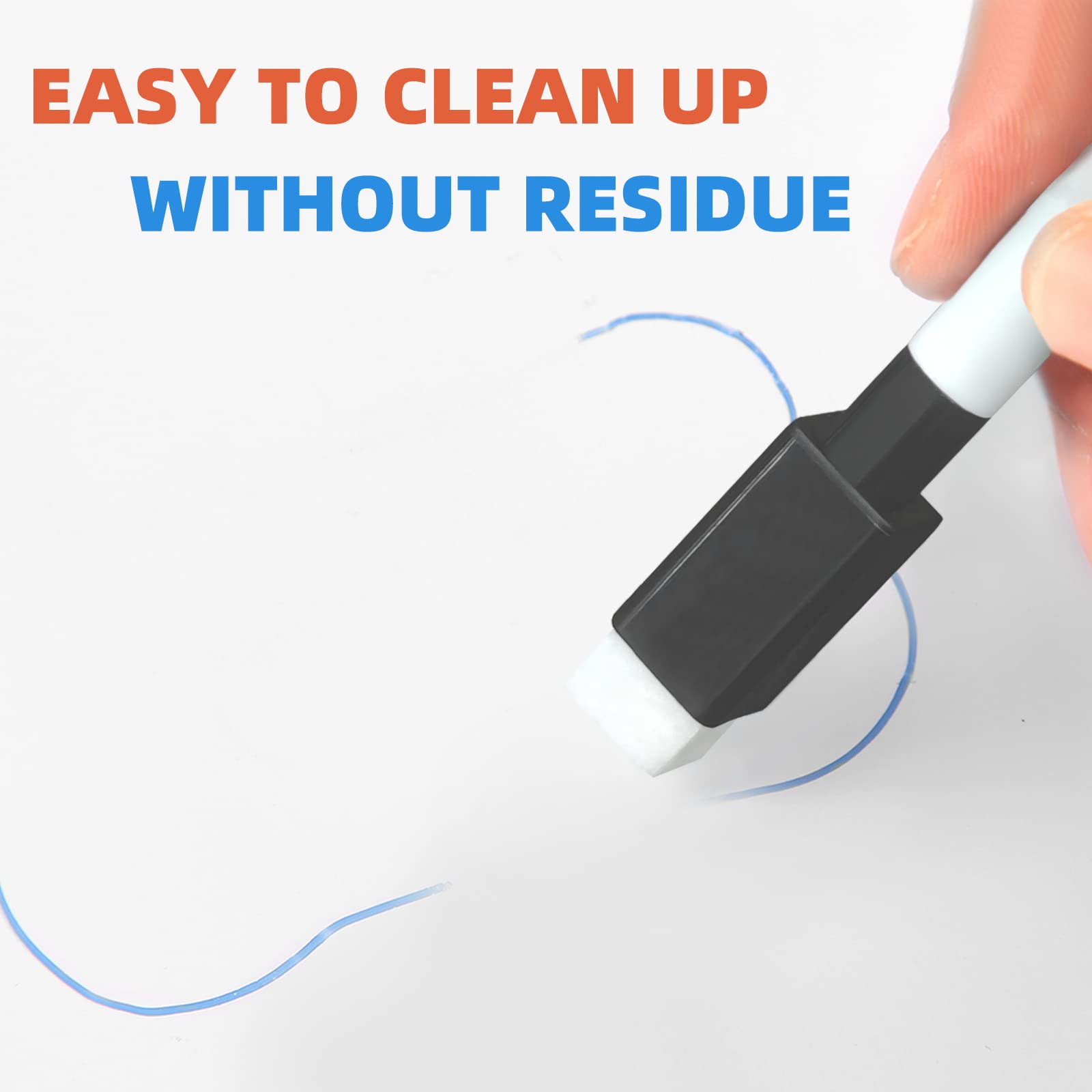 [72 PCS] Black Magnetic Dry Erase Markers with Eraser Cap