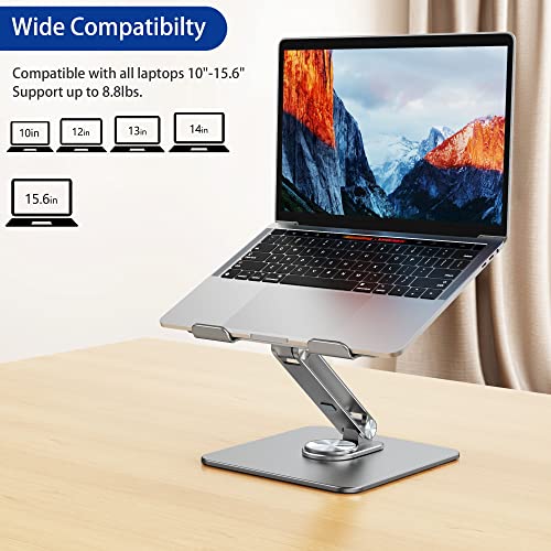 [1 PC] Ergonomic Adjustable Laptop Stand with 360° Rotating Base