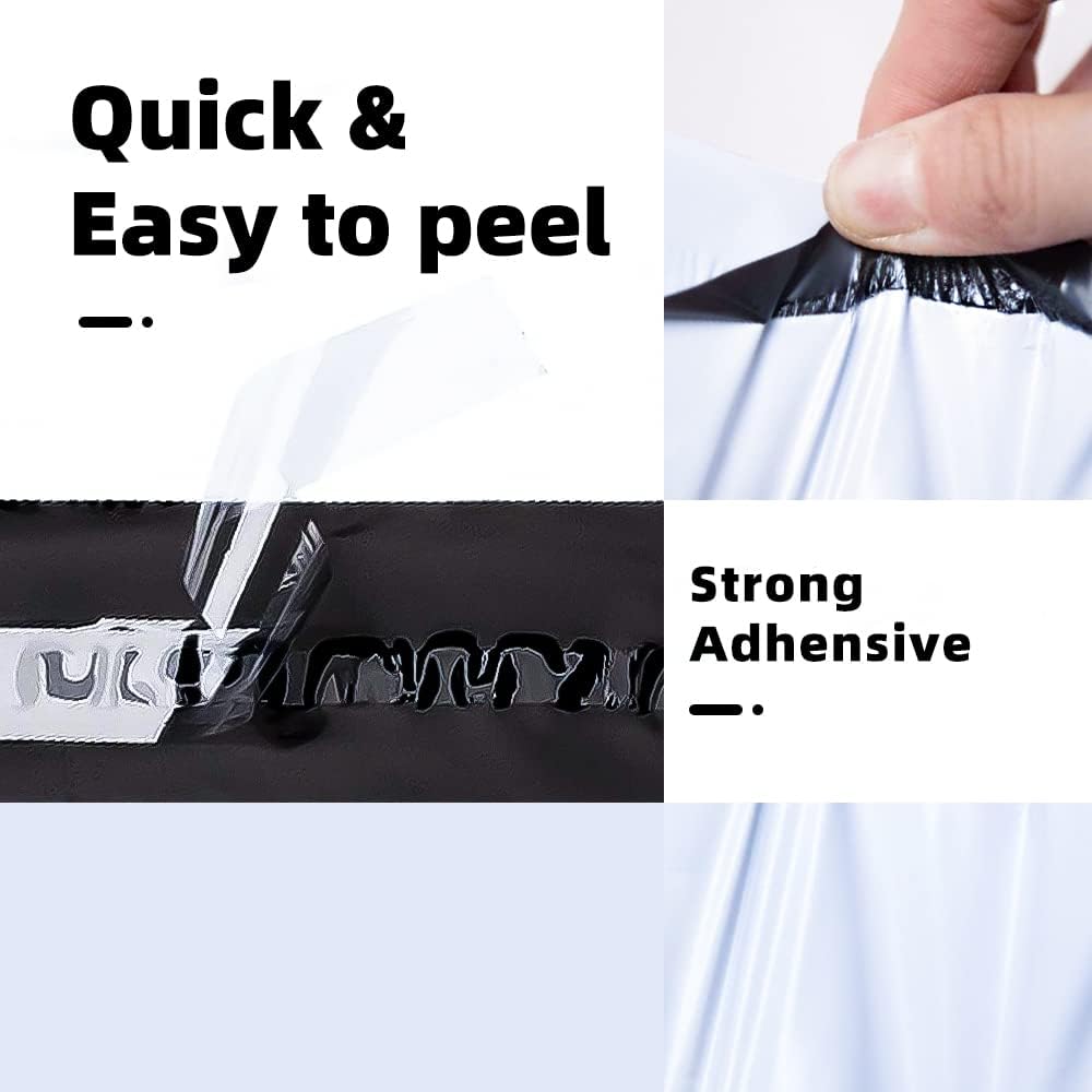 [500 pcs] Poly Mailers, Waterproof Shipping Envelopes with Strong Adhesive Sealing