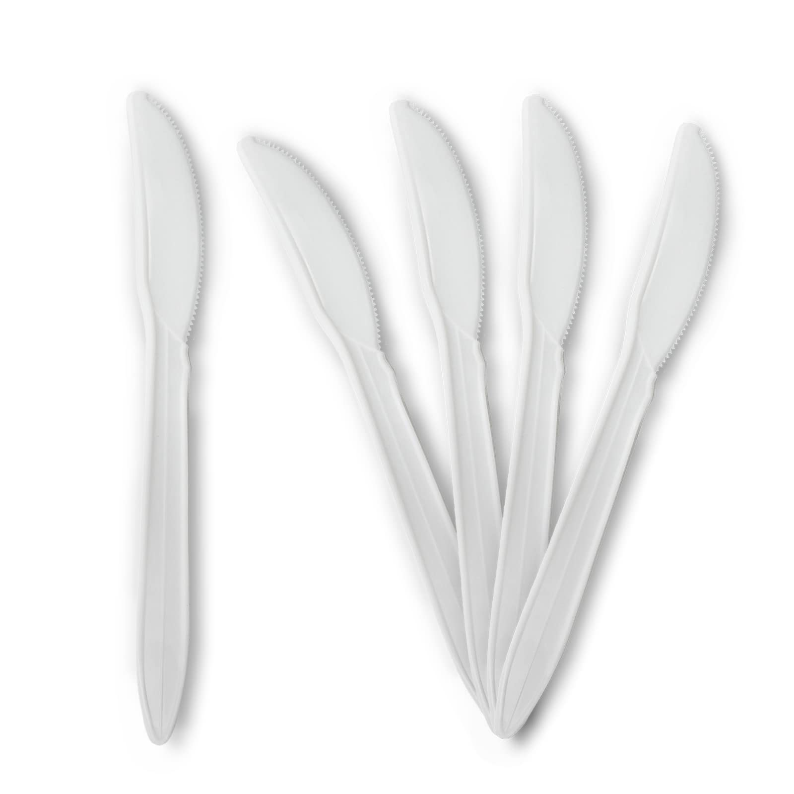 [400 PCS] Medium-Weight Disposable Plastic Knives