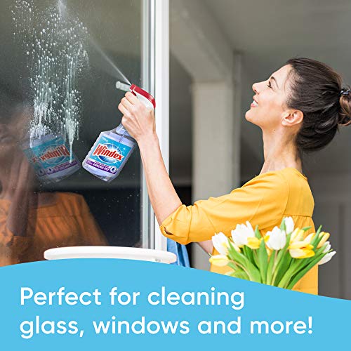 Windex Ammonia-Free Glass and Window Cleaner Spray Bottle, Crystal Rain Scent, 23 & 32 Fl Oz