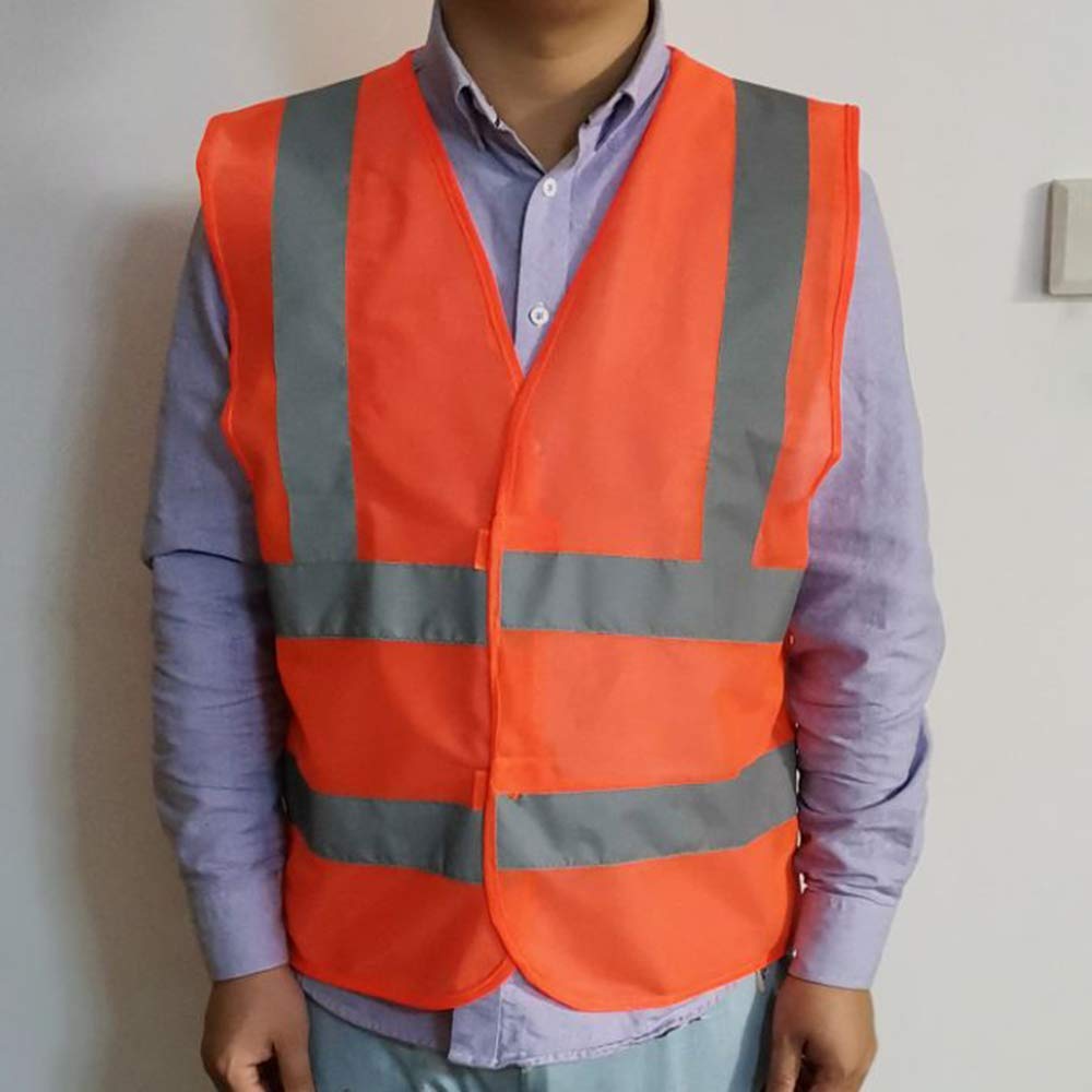 [12 Packs] Normal Visibility Safety Vests, Adjustable Size, Thin & Lightweight Fabric