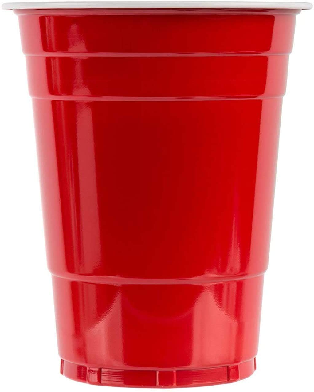 [100 PCS] 16 oz. Plastic Party Cups, Red