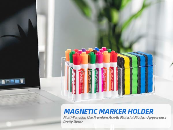 [1 CT] Magnetic Dry Erase Marker Holder
