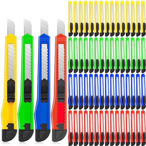 300 Pcs Box Cutters Retractable Utility Knife 9mm Wide Blade Cutter