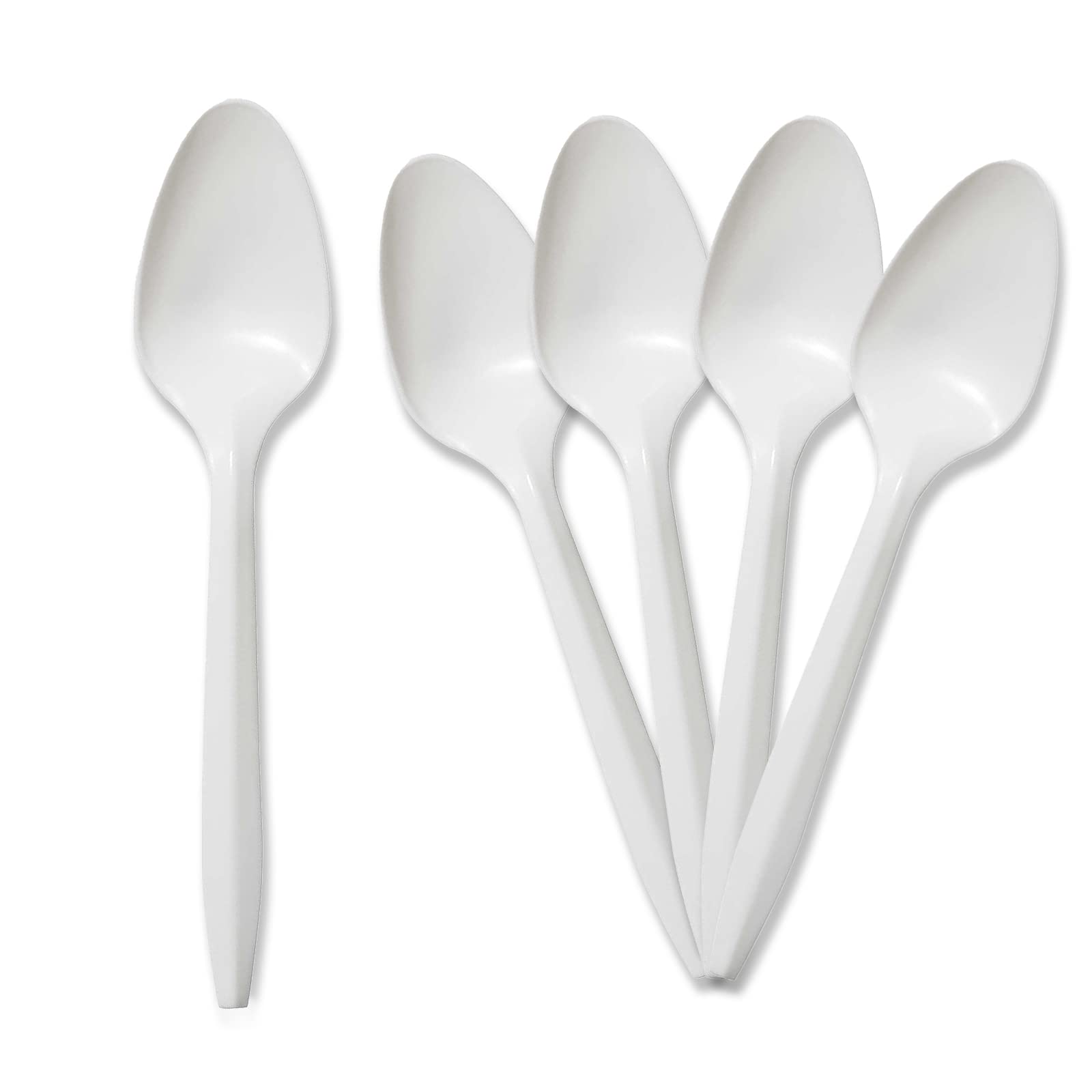 [400 PCS] Medium-Weight Disposable Plastic Teaspoons