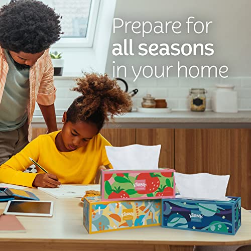 Kleenex Expressions Trusted Care Facial Tissues, 8/18 Flat Boxes