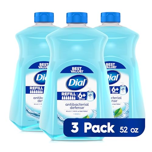 Dial Liquid Hand Soap Refill, 52 Fluid Oz (Pack of 3)