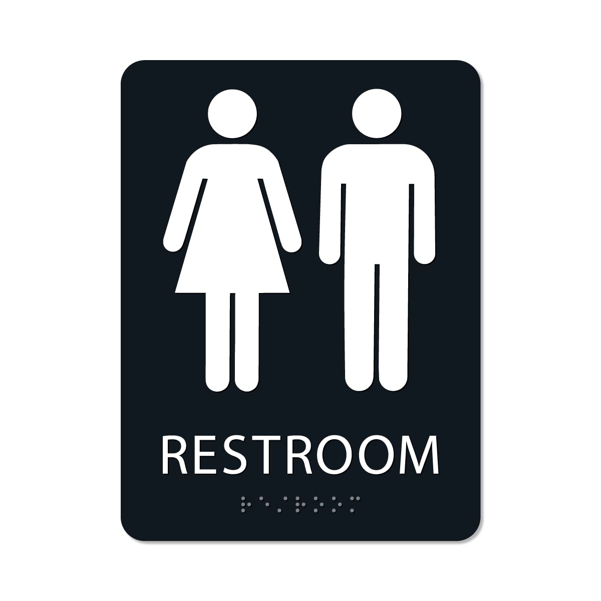 Unisex Bathroom Sign, 8x6 Inch