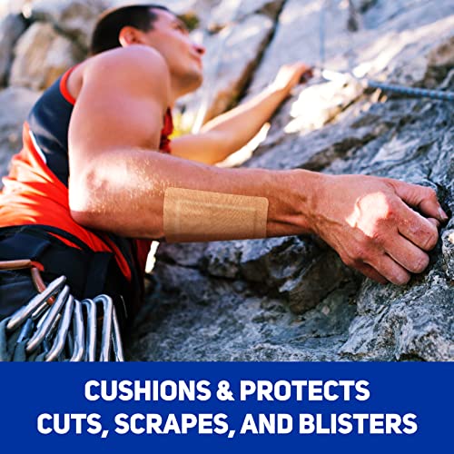 Care Science Fabric Adhesive Pad Bandages, 3x4 inches Extra Large Flexible Non-Stick Strip