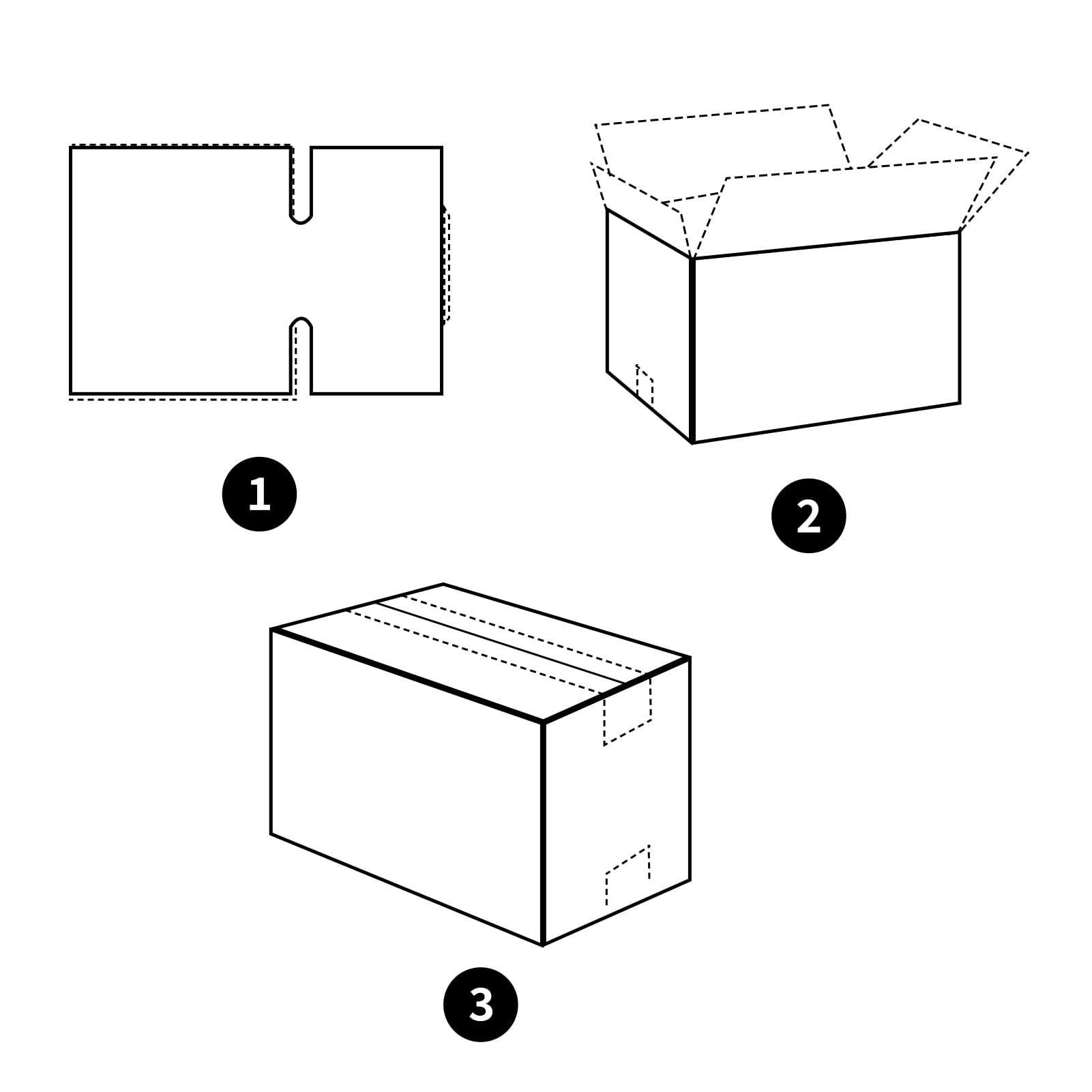 White Corrugated Cardboard Box (Set of 25)