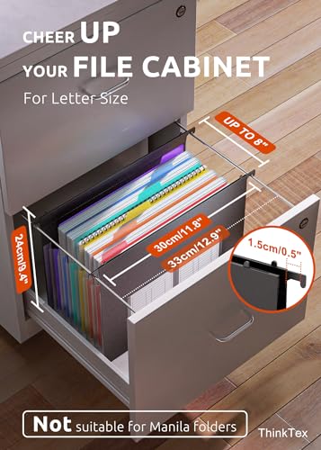 Plastic Expanding Hanging File Folders, 7 Innovative 1.2", Large Capacity - Letter / Legal size