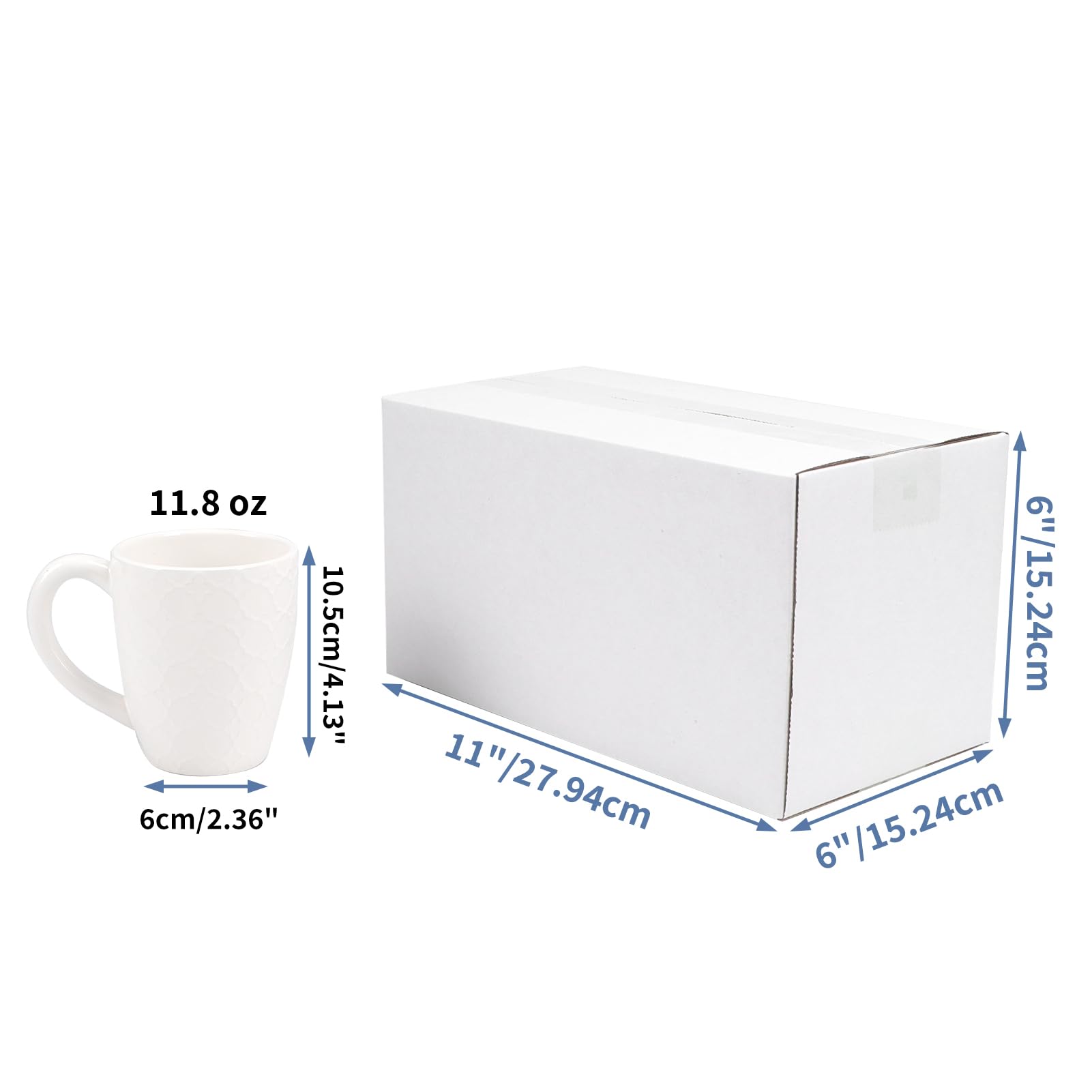 White Corrugated Cardboard Box (Set of 25)