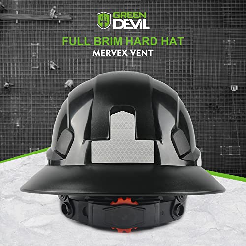 [1 Pack] Full Brim Hard Hat Vented Construction Safety Helmet OSHA Approved