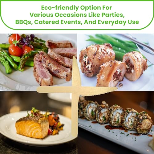 [100 CT] 6.25" Disposable Wooden Knifes