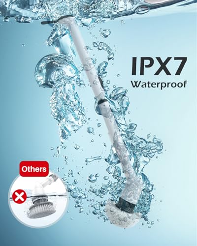 Electric Spin Scrubber, IPX7 Waterproof Bathroom Cleaner Brush