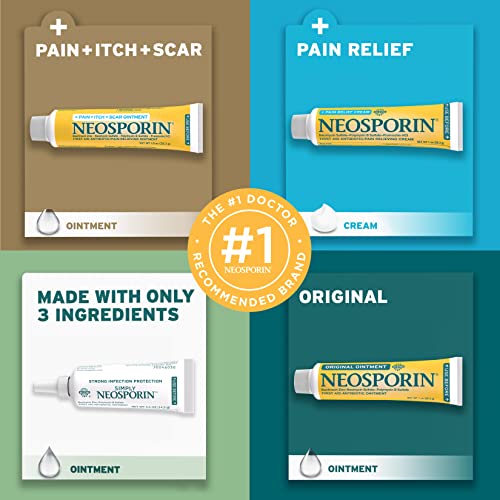 Neosporin Original First Aid Antibiotic Ointment with Bacitracin Zinc For Infection Protection, 0.5 or 1 Ounce