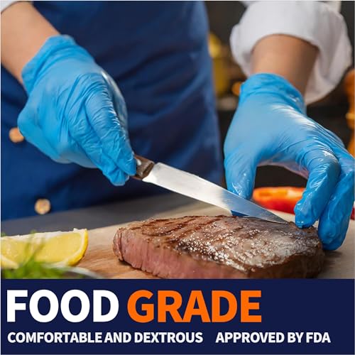 [100 PCS] Nitrile Exam Glove, 3.5 mil Disposable Medical Gloves Powder-Free Latex-Free