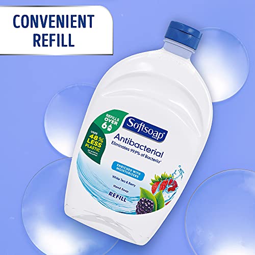 Softsoap - Liquid Hand Soap Refill, White Tea and Berry Fusion, 50 Ounce Bottle, Pack of 6
