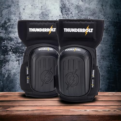 [1 Pair] Construction Gel Knee Pads with Adjustable Non-Slip Straps