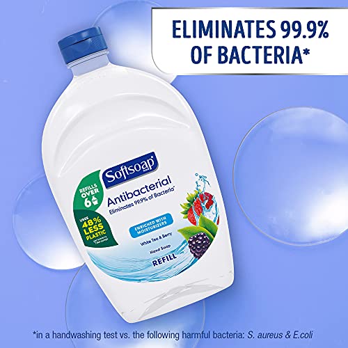 Softsoap - Liquid Hand Soap Refill, White Tea and Berry Fusion, 50 Ounce Bottle, Pack of 6