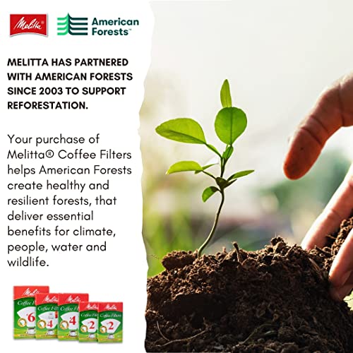 [600 CT] Melitta #2 Cone Coffee Filters for 2 to 6 Cup Electric Coffee Maker, 100 Counts x 6 Boxes