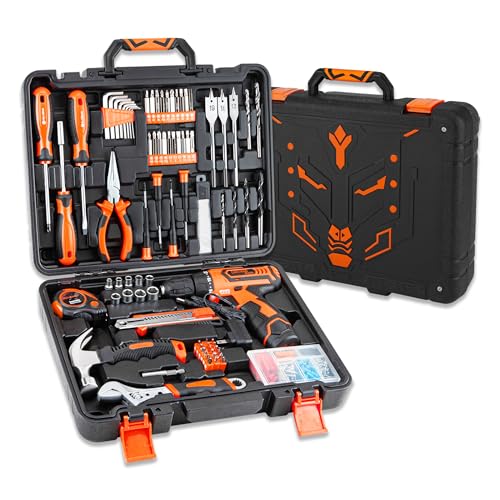 CARTMAN Power Tool Combo Kits with 12V Cordless Drill with a Robot Style Carry Box