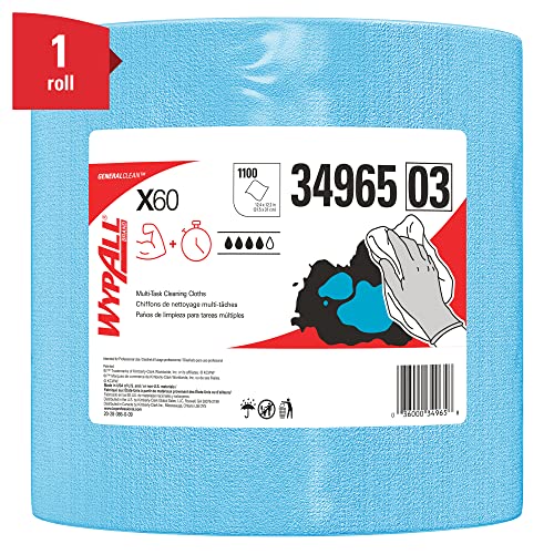 [1 Roll] Multi-Task Cleaning Cloths, Jumbo Roll, Blue, 1,100 Sheets / Roll