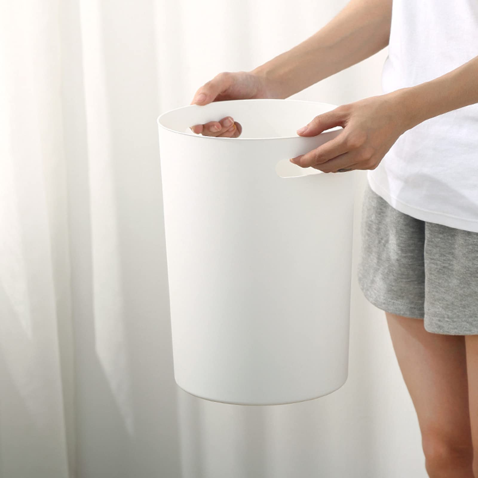 6 Pack Small Trash Can, 1.5 Gallon Round Plastic