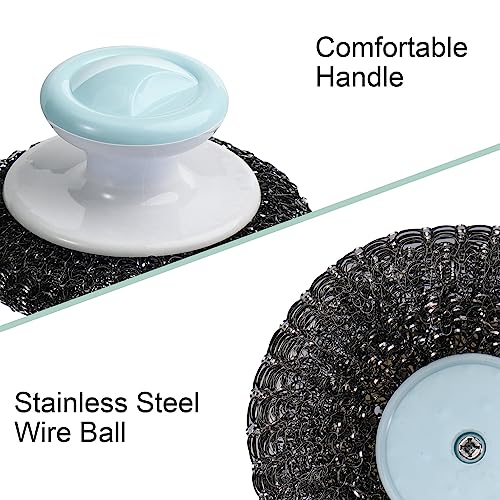 Dish Scrubber Brush with Handle, (3 Pack)