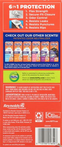 [80 Count] Hefty Ultra Strong Tall Kitchen Trash Bags, Lavender & Sweet Vanilla Scent, 13 Gallon