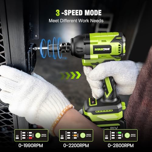 Robustrue Cordless Impact Wrench, Brushless 1/2 inch Impact Wrench