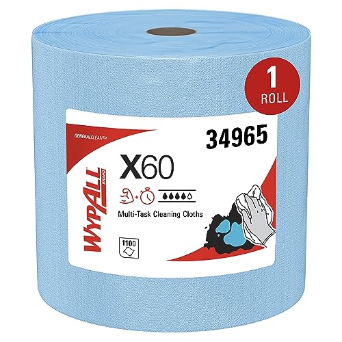 [1 Roll] Multi-Task Cleaning Cloths, Jumbo Roll, Blue, 1,100 Sheets / Roll