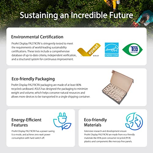 [24" / 27" Flat] ASUS ProArt Display Calman Verified, USB-C, Compatible with Laptop & Mac Monitor