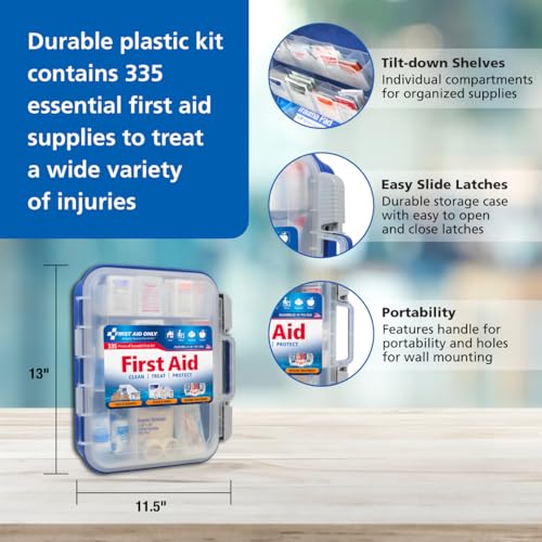 OSHA-Compliant All-Purpose 100-Person Emergency First Aid Kit, 335 Pieces