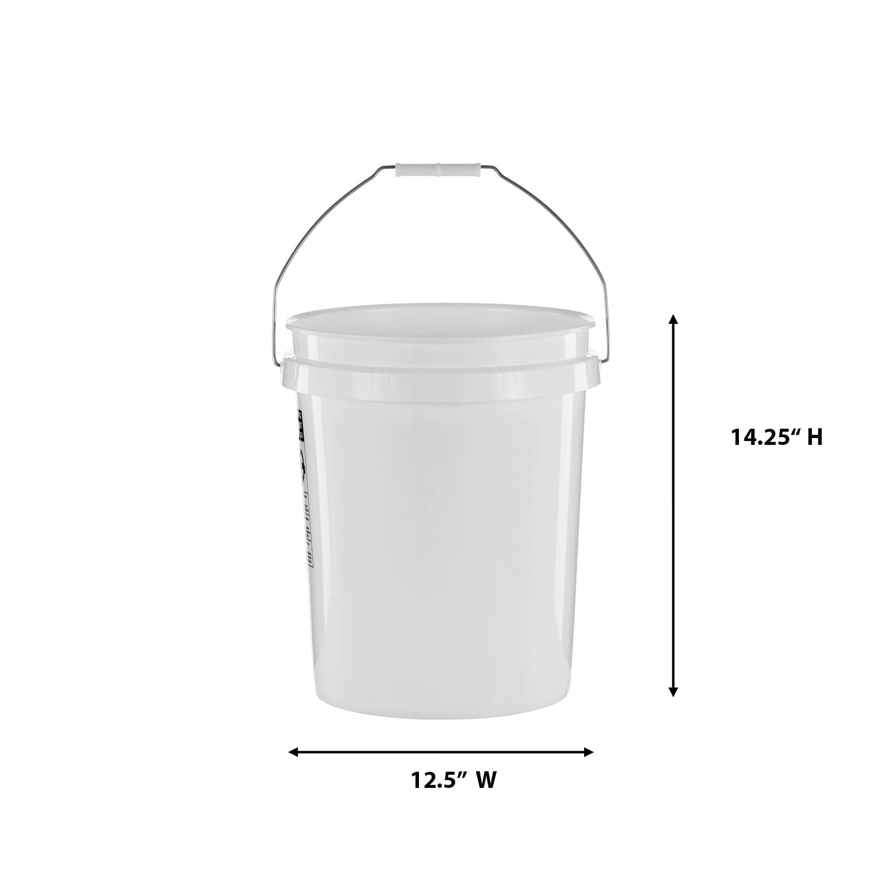 [3 Pack] 5 Gallon Bucket, Heavy Duty Plastic Bucket