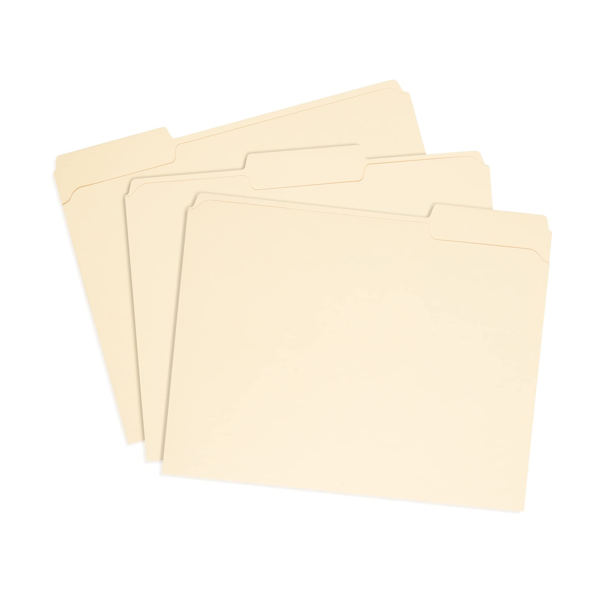100 Reinforced File Folders, 1/3 Cut Tab, Letter Size, Manila, Heavy Duty 14PT Paper, 100 Pack
