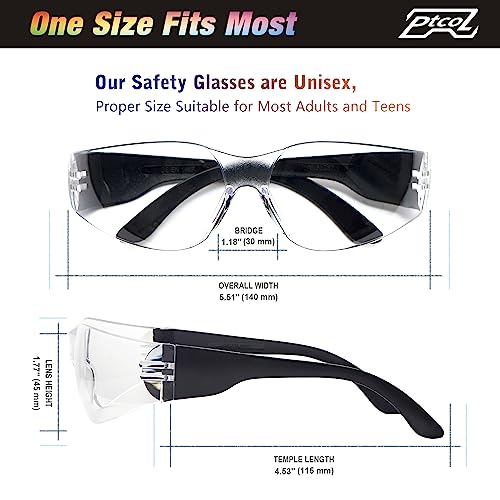 [28 PCS] Safety Glasses (Bulk Pack of 24+4) with ANSI Z87.1 Certified