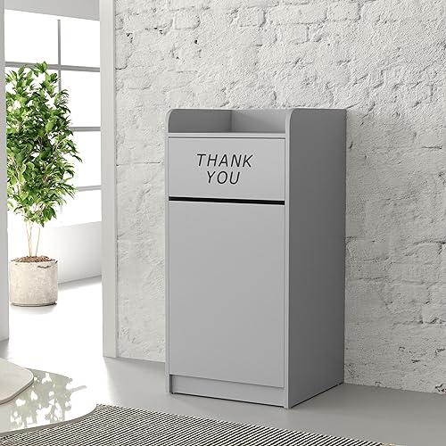 Flash Furniture Wood Tray Top Receptacle, Set of 1, Black