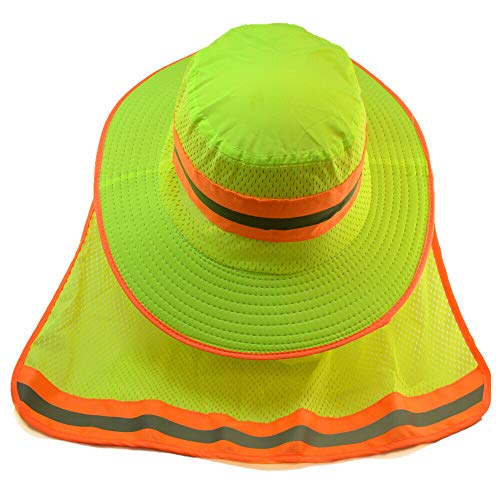 [1 PC] High Visibility Reflective Work Safety Boonie Hat with Adjustable Strap