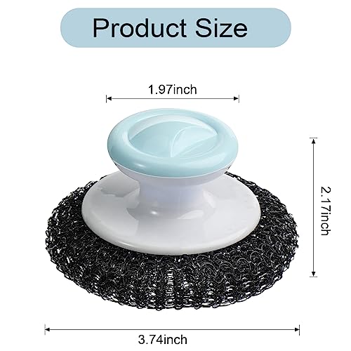 Dish Scrubber Brush with Handle, (3 Pack)