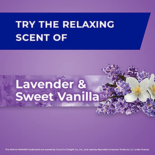 [80 Count] Hefty Ultra Strong Tall Kitchen Trash Bags, Lavender & Sweet Vanilla Scent, 13 Gallon