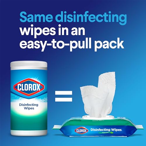 [225 Sheets x 3 Pack] Clorox Disinfecting Wipes, Bleach Free Cleaning Wipes, Fresh Scent