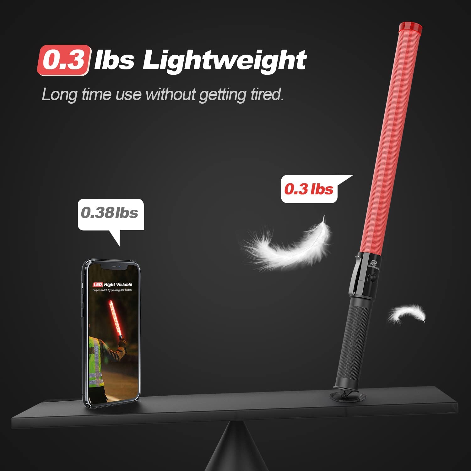 [2 / 4 Pack] Traffic Wand, 21 Inch Led Traffic Control Baton