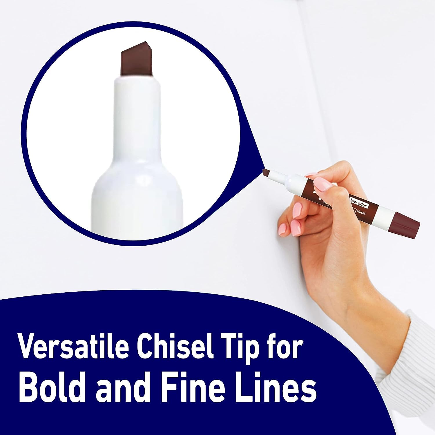 [10 PCS] 8 Chisel Tip Dry-Erase Markers, 1 Magnetic Marker Holder, 1 Eraser