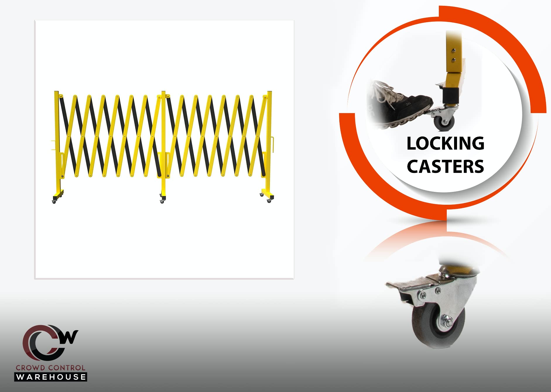 [1 PC] Industrial Expandable Metal Barricade, 11 & 16 Feet