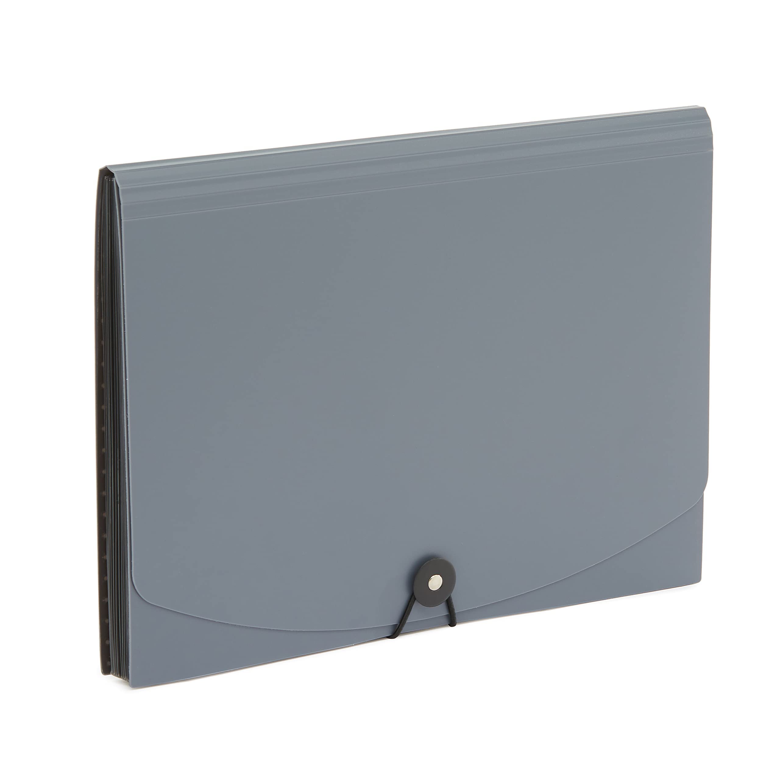 Amazon Basics Expanding Organizer File Folder, Letter Size - Black, 1 or 2 Pack