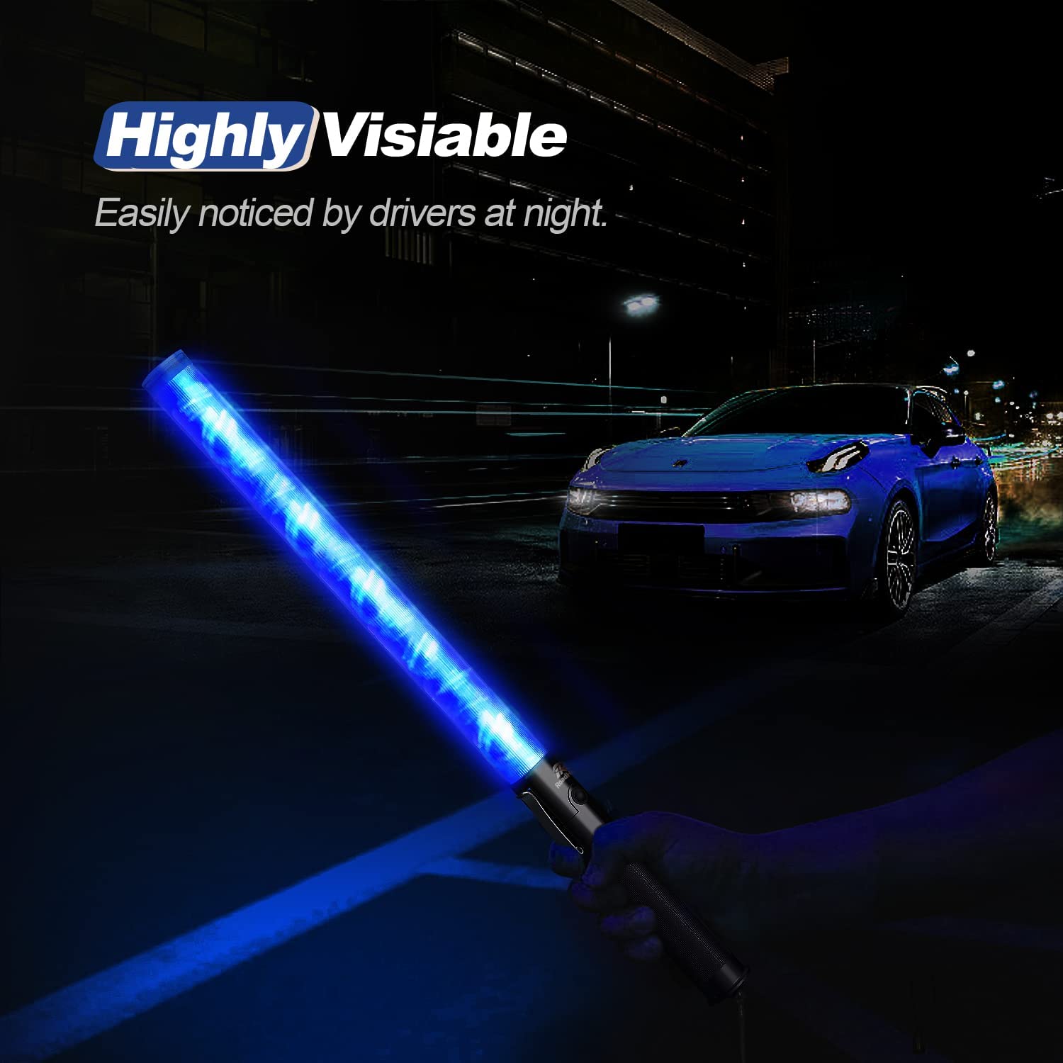 [2 / 4 Pack] Traffic Wand, 21 Inch Led Traffic Control Baton